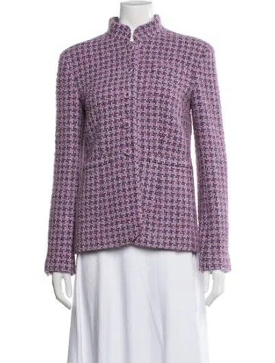 Pre-owned Chanel 2024 Métiers D'art Paris-manchester Jacket In Purple