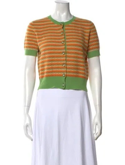 Pre-owned Chanel 2024 Métiers D'art Paris-manchester Sweater In Green/orange