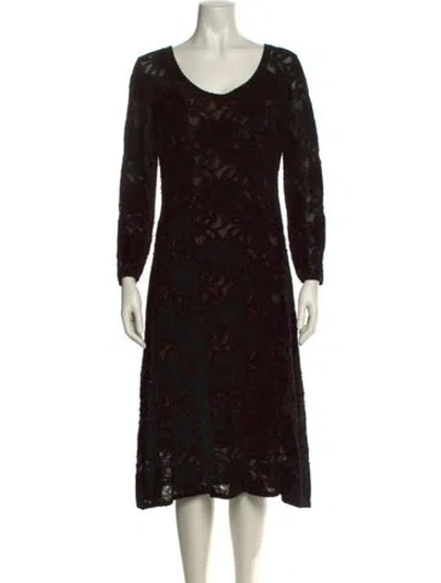Pre-owned Chanel 2024 Midi Length Dress In Black