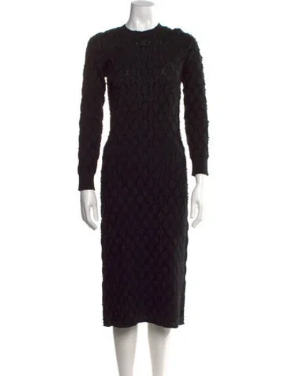 Pre-owned Chanel 2024 Midi Length Dress In Black