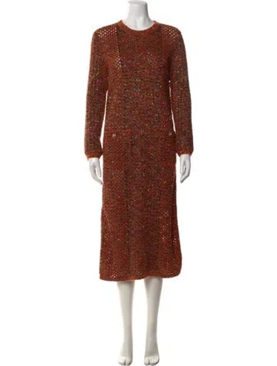 Pre-owned Chanel 2024 Midi Length Dress In Multi