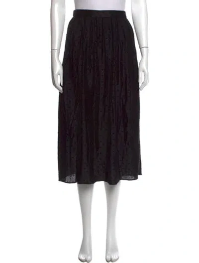Pre-owned Chanel 2024 Midi Length Skirt In Black/blue