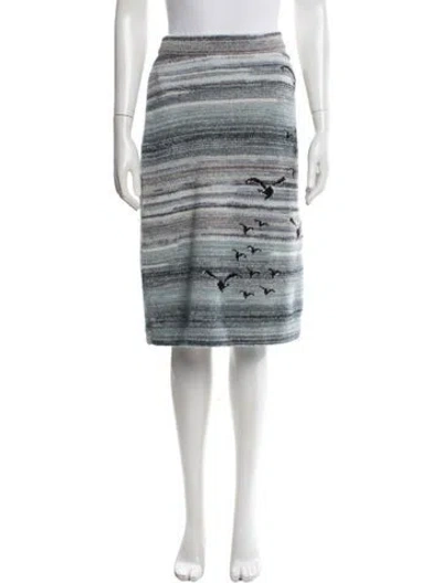 Pre-owned Chanel 2024 Midi Length Skirt In Blue