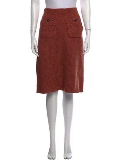 Pre-owned Chanel 2024 Midi Length Skirt In Brown