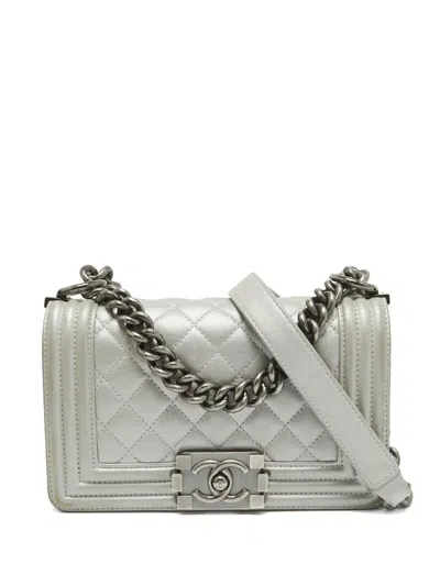 Pre-owned Chanel 2024 Mini Boy  Quilted-leather Shoulder Bag