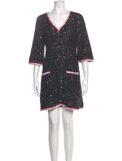 Pre-owned Chanel 2024 Mini Dress In Black