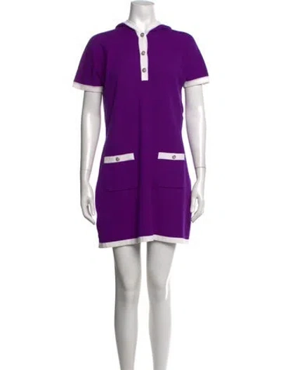 Pre-owned Chanel 2024 Mini Dress In Purple