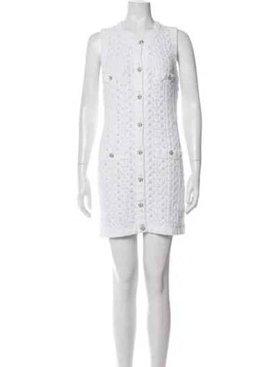 Pre-owned Chanel 2024 Mini Dress In White