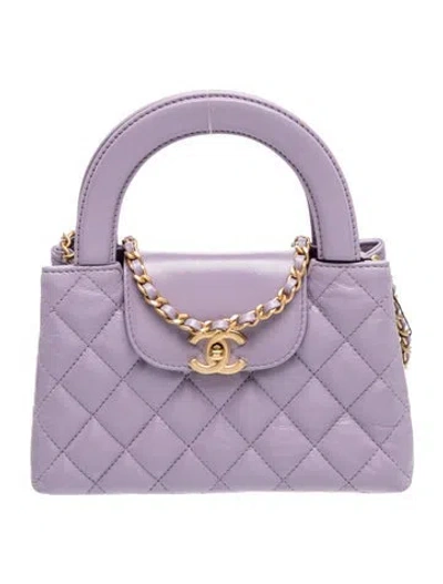 Pre-owned Chanel 2024 Mini Kelly Shopper In Purple