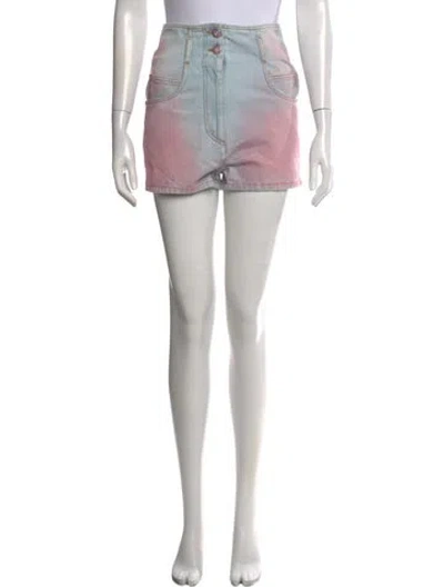 Pre-owned Chanel 2024 Mini Shorts W/ Tags In Blue/pink