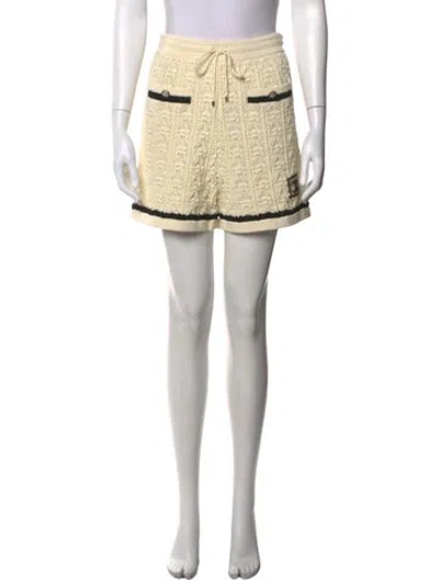 Pre-owned Chanel 2024 Mini Shorts W/ Tags In Neutrals