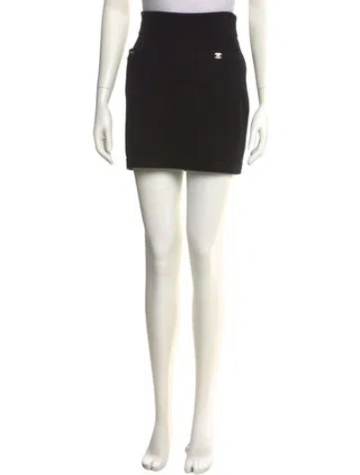 Pre-owned Chanel 2024 Mini Skirt In Black