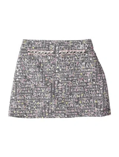 Pre-owned Chanel 2024 Mini Skirt In Black/neutrals