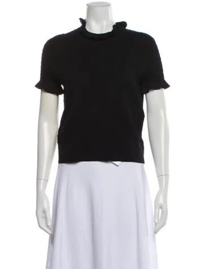 Pre-owned Chanel 2024 Mock Neck Sweater In Black