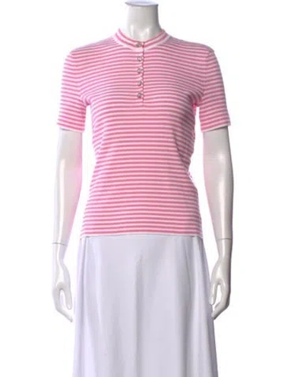 Pre-owned Chanel 2024 Paris-los Angeles Polo In Pink/white