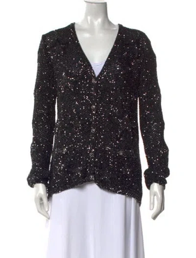 Pre-owned Chanel 2024 Paris-los Angeles Sweater In Blac