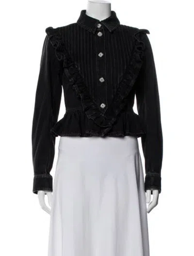 Pre-owned Chanel 2024 Paris-manchester Denim Jacket In Black
