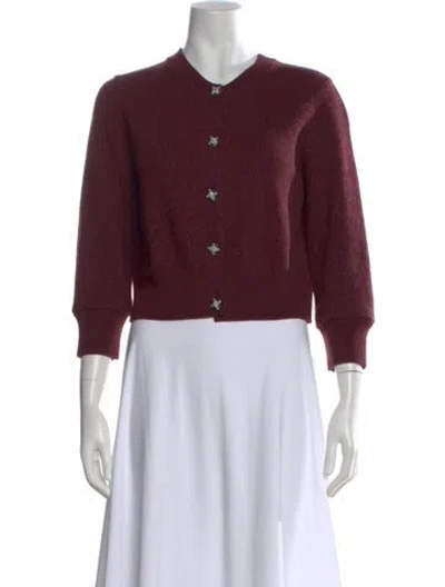 Pre-owned Chanel 2024 Paris-manchester Sweater W/ Tags In Burgundy