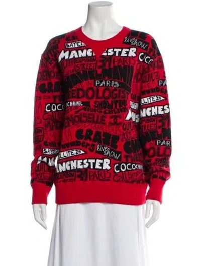 Pre-owned Chanel 2024 Paris-manchester Sweater W/ Tags In Red