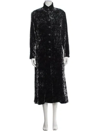 Pre-owned Chanel 2024 Patterned Coat In Black