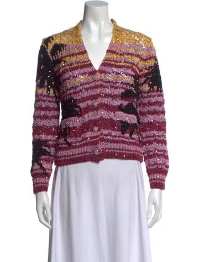 Pre-owned Chanel 2024 Patterned Sweater In Pink