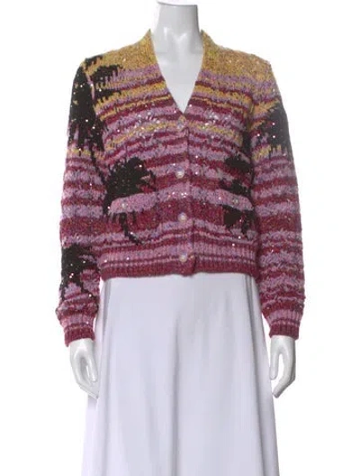Pre-owned Chanel 2024 Patterned Sweater W/ Tags In Pink