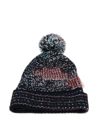 Pre-owned Chanel 2024 Pom-pom Button Beanie In Blue