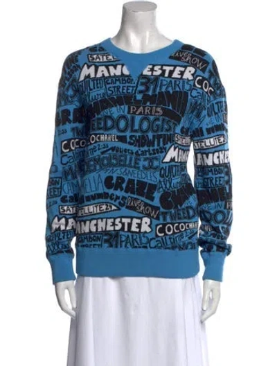 Pre-owned Chanel 2024 Printed Sweater In Blue