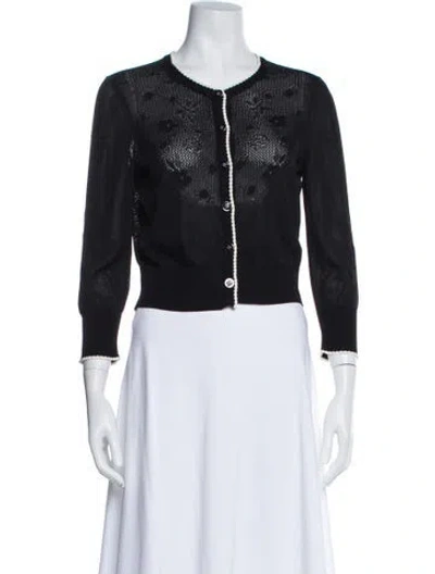 Pre-owned Chanel 2024 Scoop Neck Sweater In Black