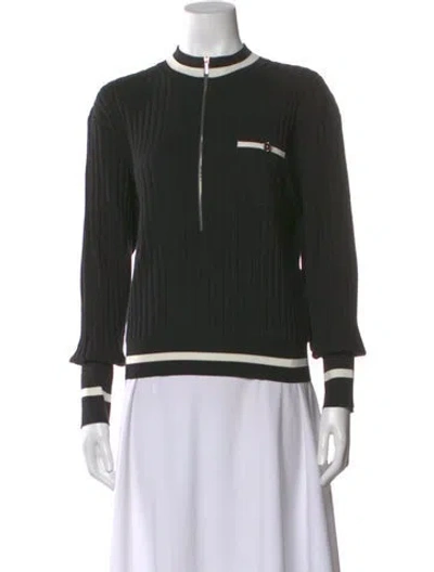 Pre-owned Chanel 2024 Silk Sweater In Black