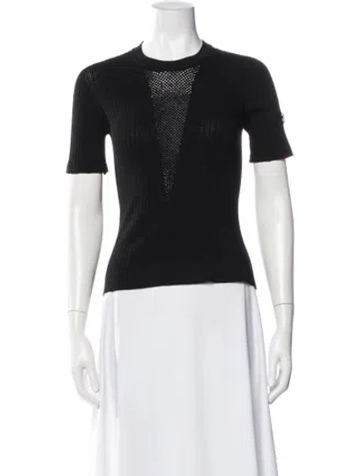 Pre-owned Chanel 2024 Silk Top W/ Tags In Black