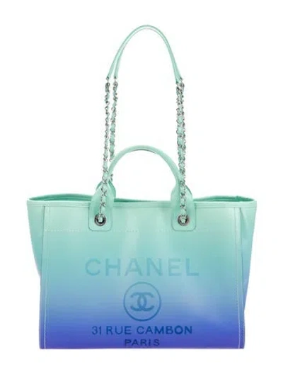 Pre-owned Chanel 2024 Small Ombre Deauville Shopping Tote In Multi