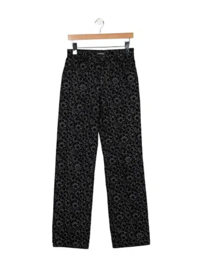 Pre-owned Chanel 2024 Straight Leg Jeans In Black