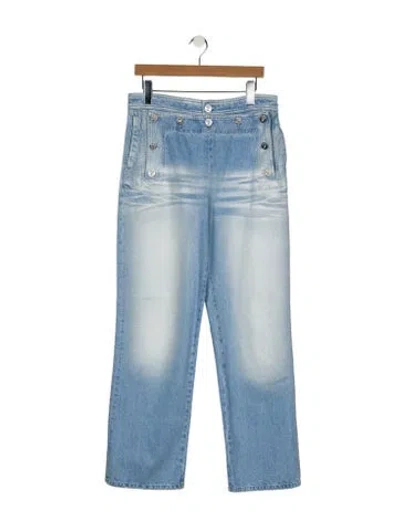 Pre-owned Chanel 2024 Straight Leg Jeans In Blue