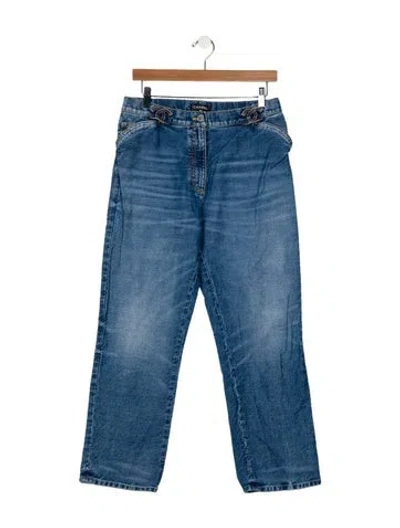 Pre-owned Chanel 2024 Straight Leg Jeans In Blue