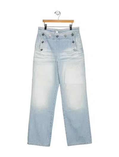 Pre-owned Chanel 2024 Straight Leg Jeans In Blue