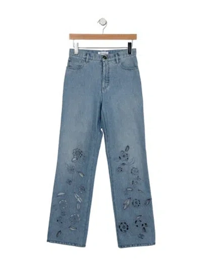 Pre-owned Chanel 2024 Straight Leg Jeans In Blue