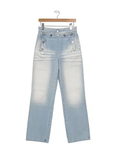 Pre-owned Chanel 2024 Straight Leg Jeans In Blue