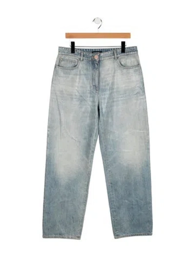 Pre-owned Chanel 2024 Straight Leg Jeans In Blue