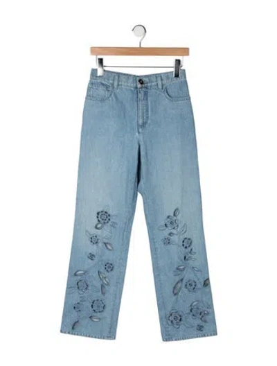 Pre-owned Chanel 2024 Straight Leg Jeans In Blue