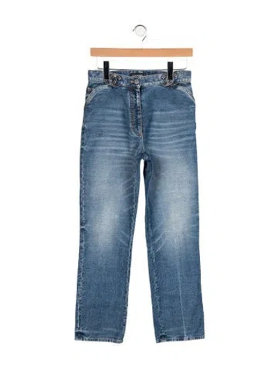 Pre-owned Chanel 2024 Straight Leg Jeans In Blue
