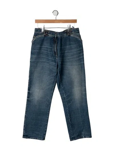 Pre-owned Chanel 2024 Straight Leg Jeans In Blue