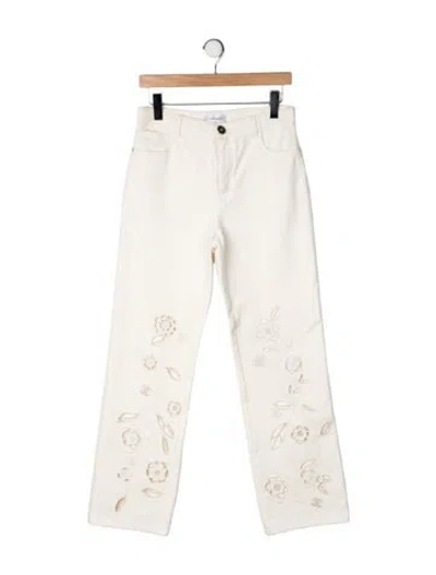 Pre-owned Chanel 2024 Straight Leg Jeans In Neutrals