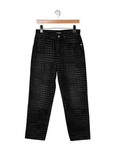 Pre-owned Chanel 2024 Straight Leg Jeans W/ Tags In Black