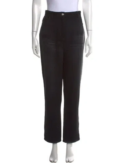 Pre-owned Chanel 2024 Straight Leg Pants In Black
