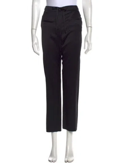Pre-owned Chanel 2024 Straight Leg Pants In Black