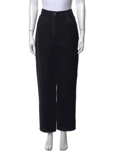 Pre-owned Chanel 2024 Straight Leg Pants In Black