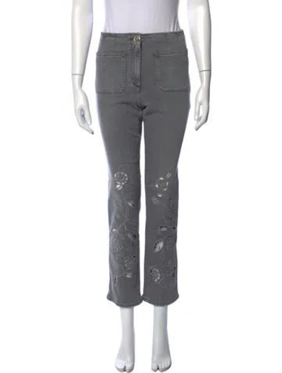 Pre-owned Chanel 2024 Straight Leg Pants In Grey