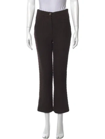 Pre-owned Chanel 2024 Straight Leg Pants W/ Tags In Brown
