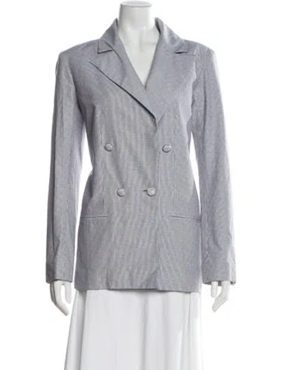 Pre-owned Chanel 2024 Striped Blazer In Blue